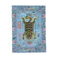 Tibetan Tiger Blue Printed Tea Towel