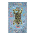 Tibetan Tiger Blue Printed Red Tea & Kitchen Towel