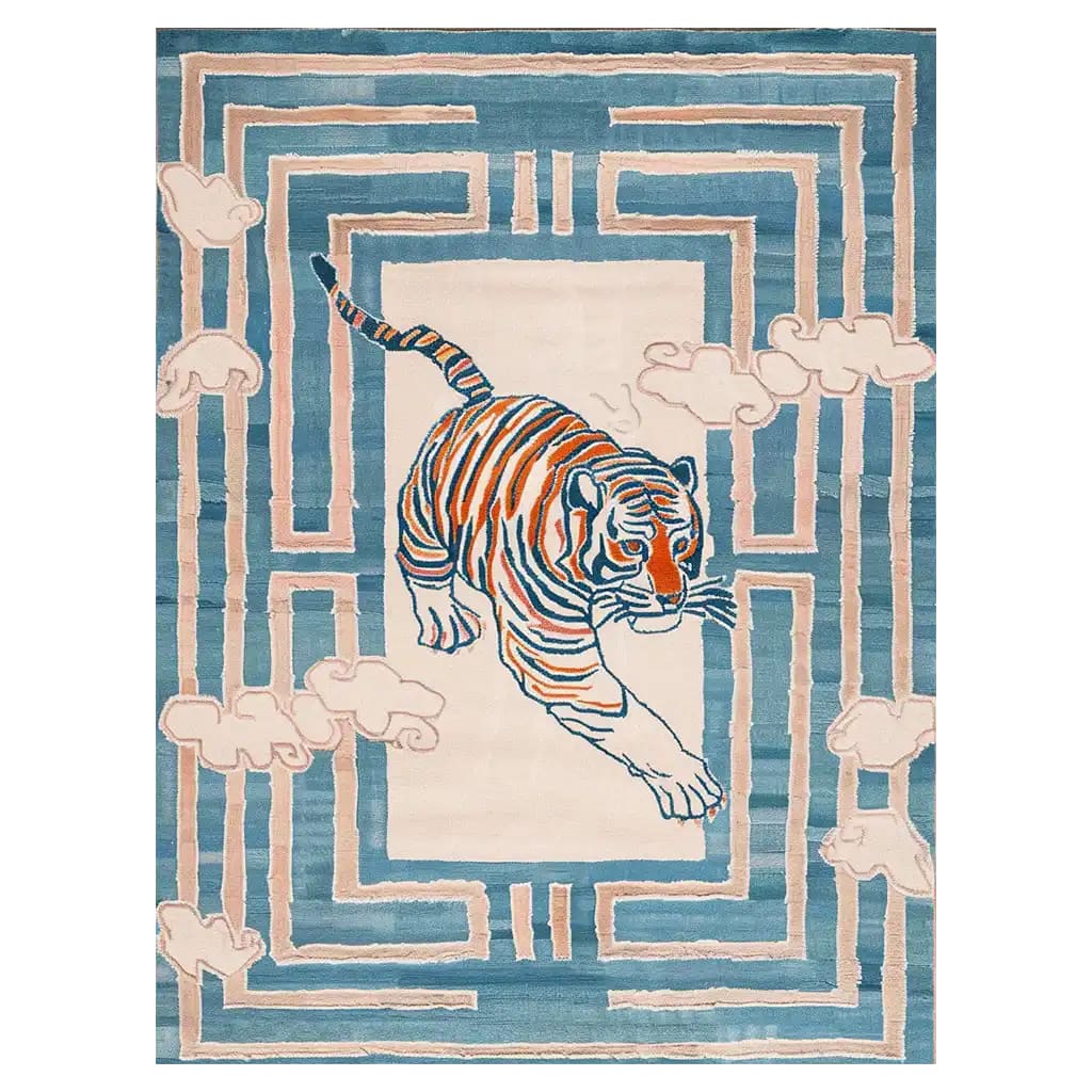 Tiger Blossom Canopy Hand Tufted Wool Rug