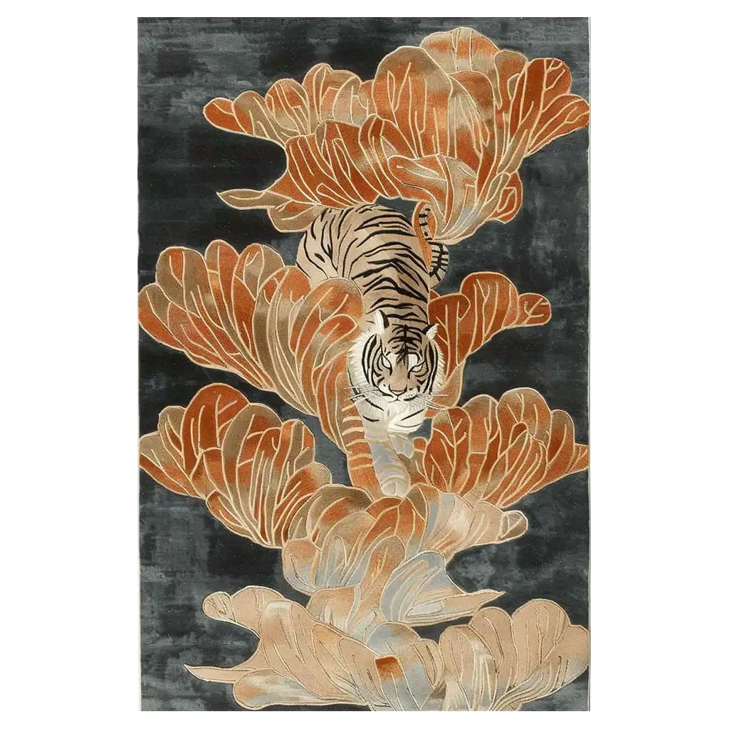 Tiger Labyrinth Journey Hand Tufted Wool Rug