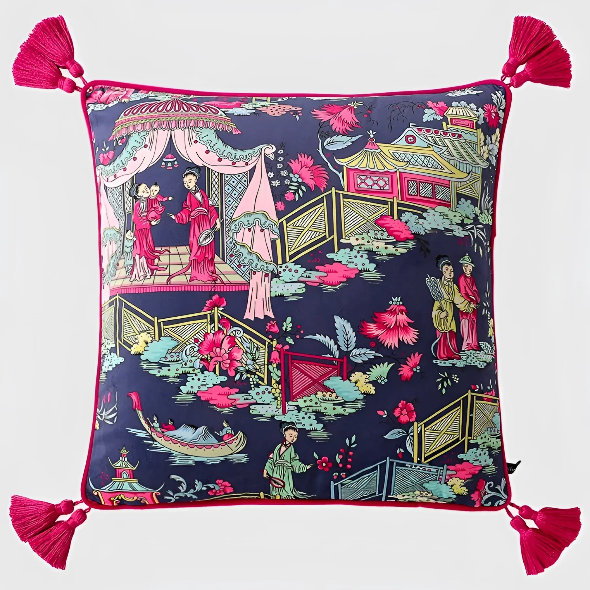 Timeless Dynasty Decorative Pink Pillow Cover