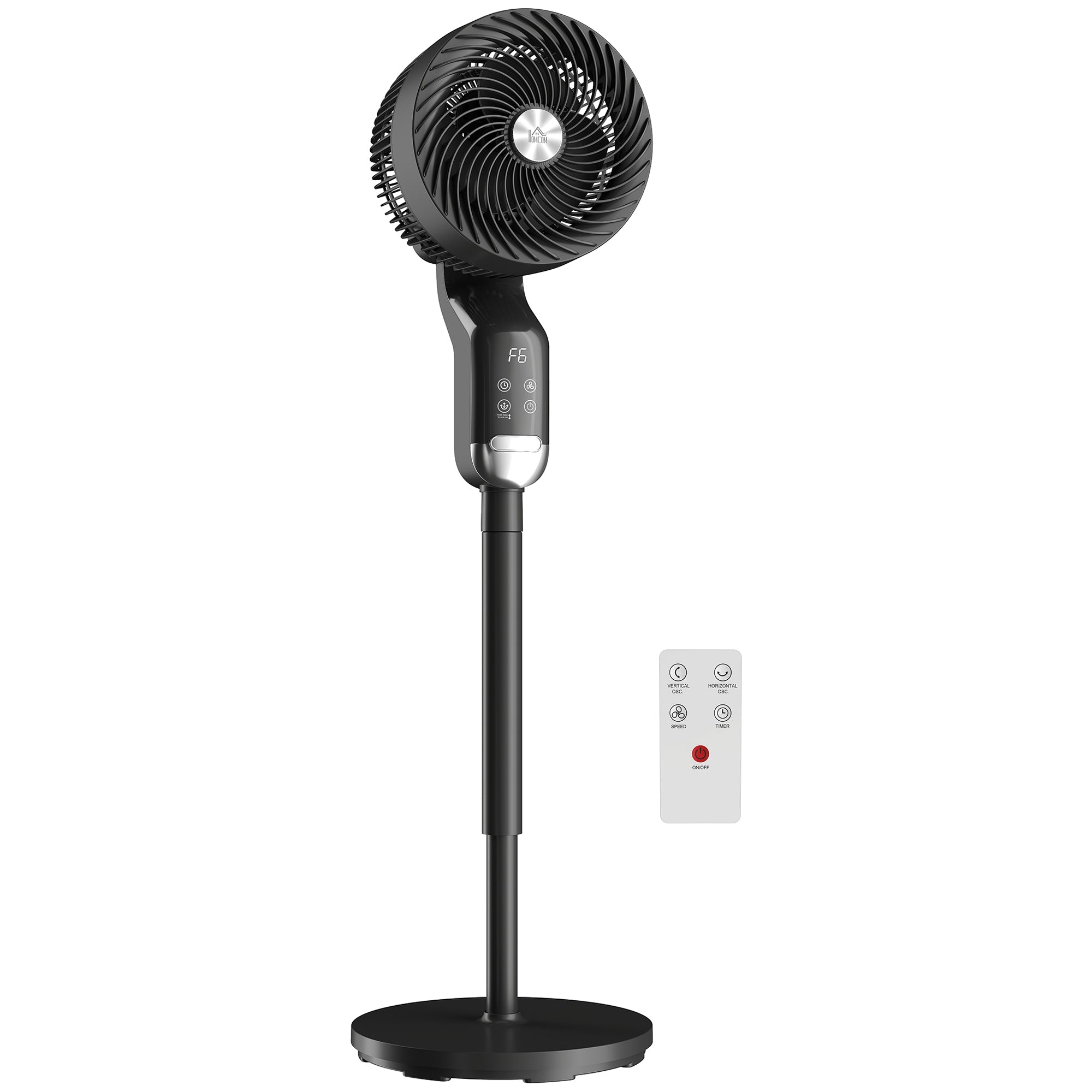 41" Quiet 20 dB Pedestal Fan with Remote, 8 Speeds, 12H Timer, Black