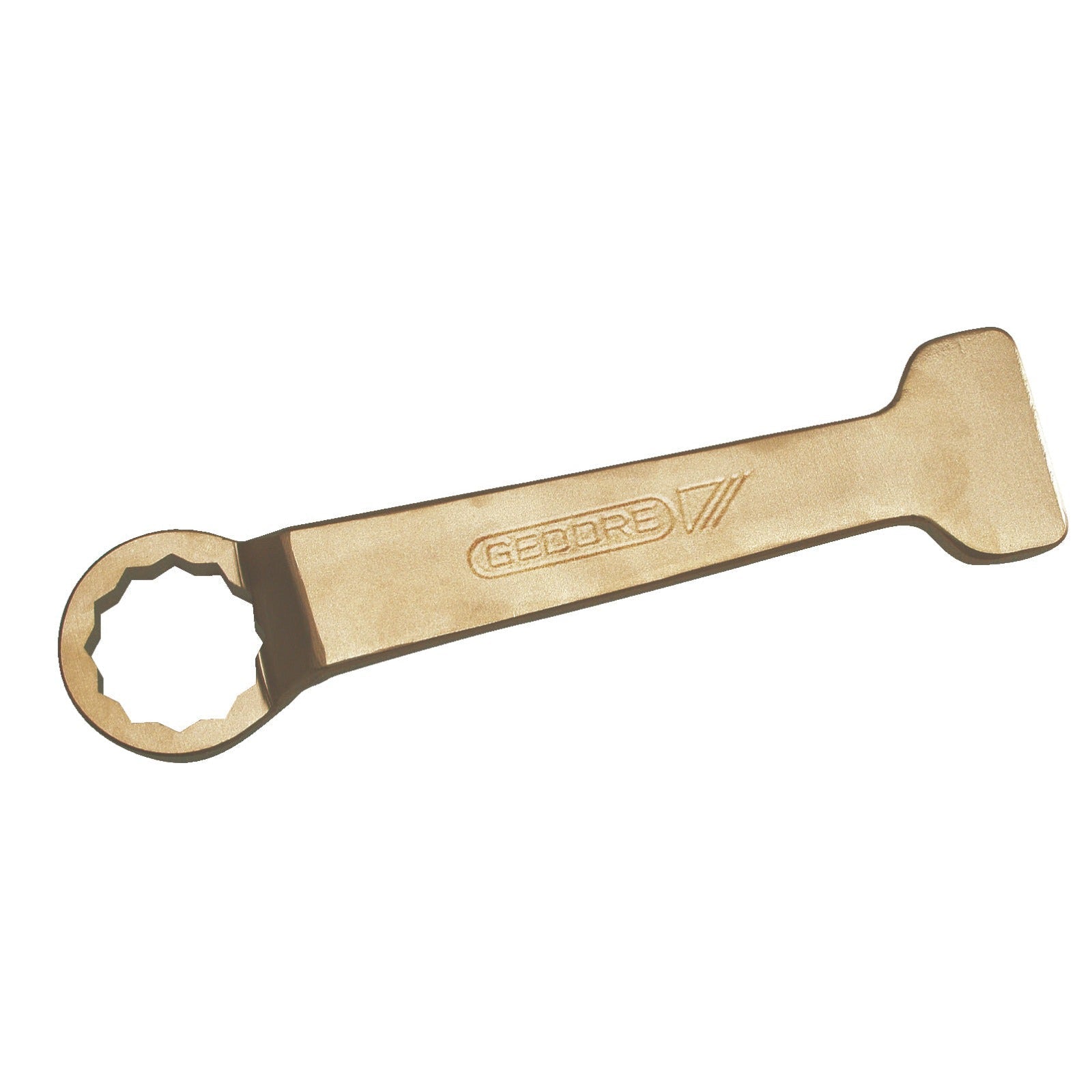 Llave de golpe poligonal acodada 80mm