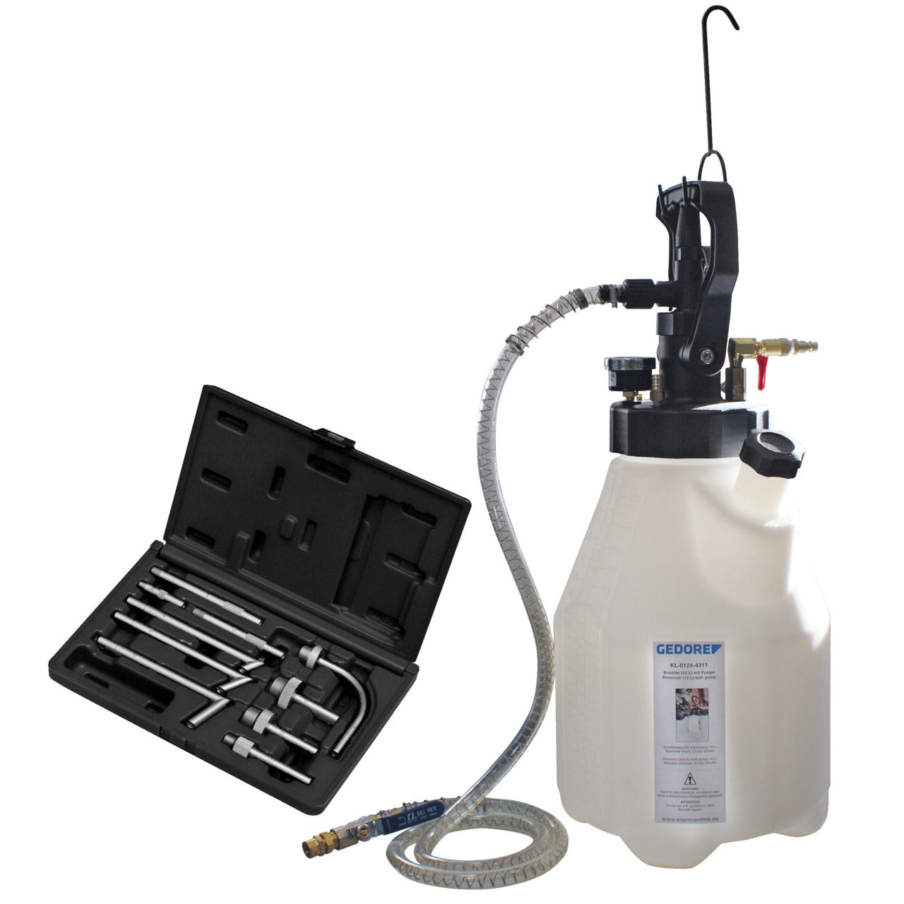 GEDORE Automotive KL-0124-43 - Bomba de aceite con depósito, 12 litros