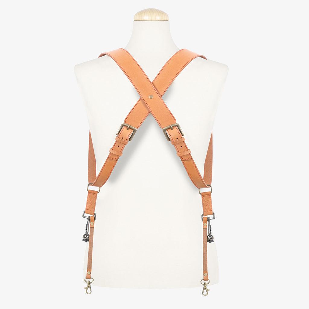 Tokyo #703 - Tanned & Red dual leather camera strap