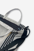 Tote bag cruzada sarga de burgos negro