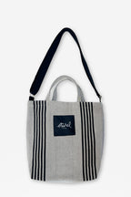 Tote bag cruzada sarga de burgos negro