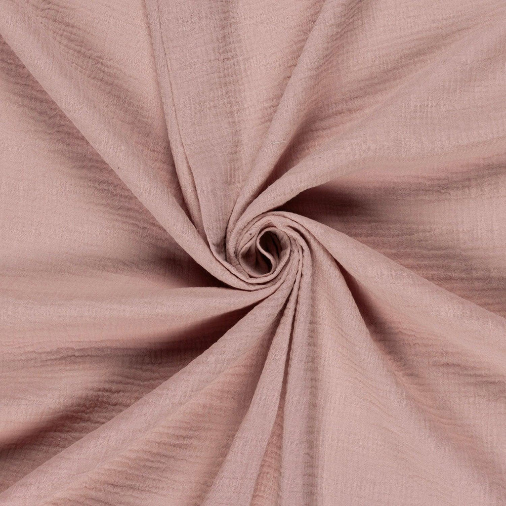 Braided bumper for cot and bed handcrafted PINK MUSLIN 200cm