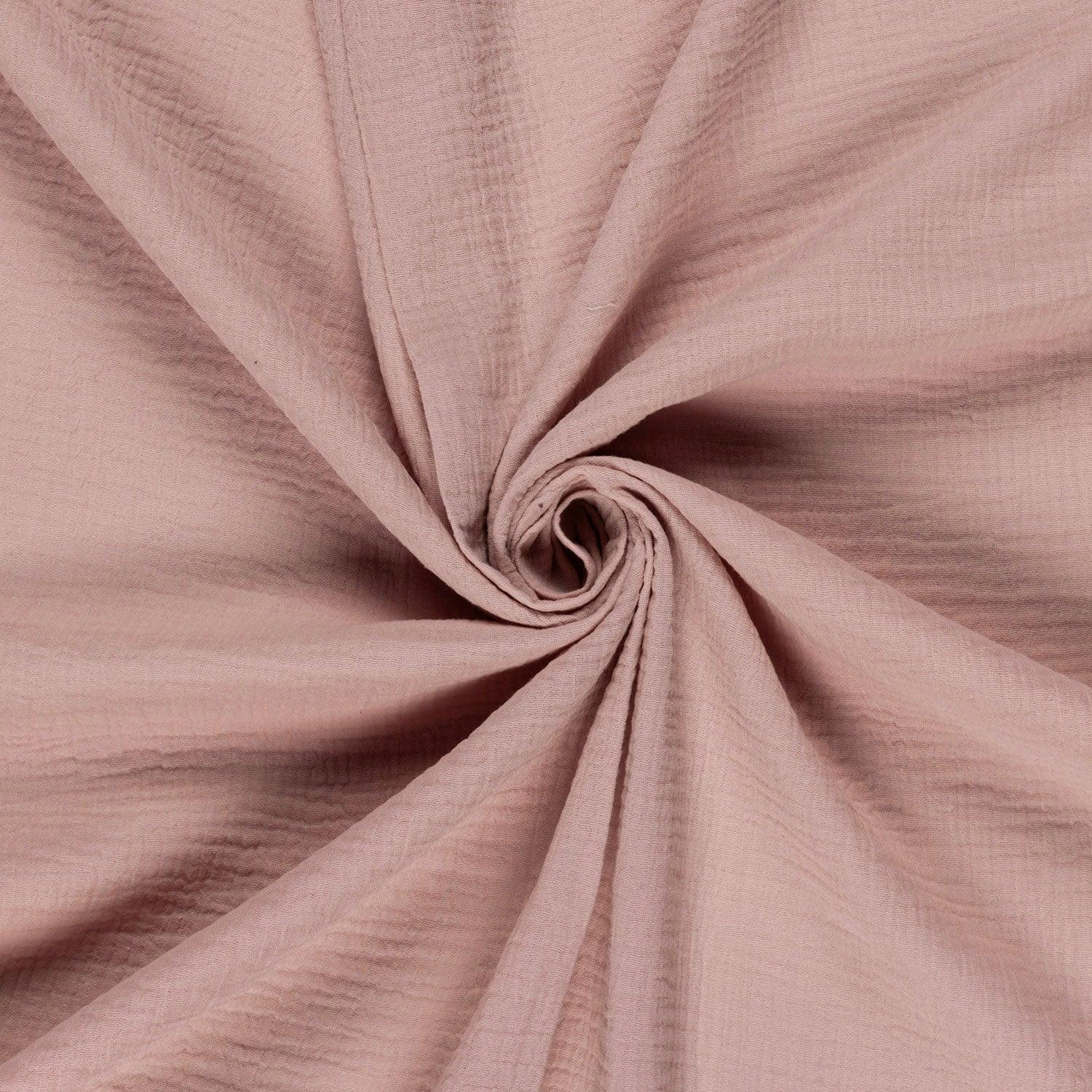 Braided bumper for cot and bed handcrafted PINK MUSLIN 200cm