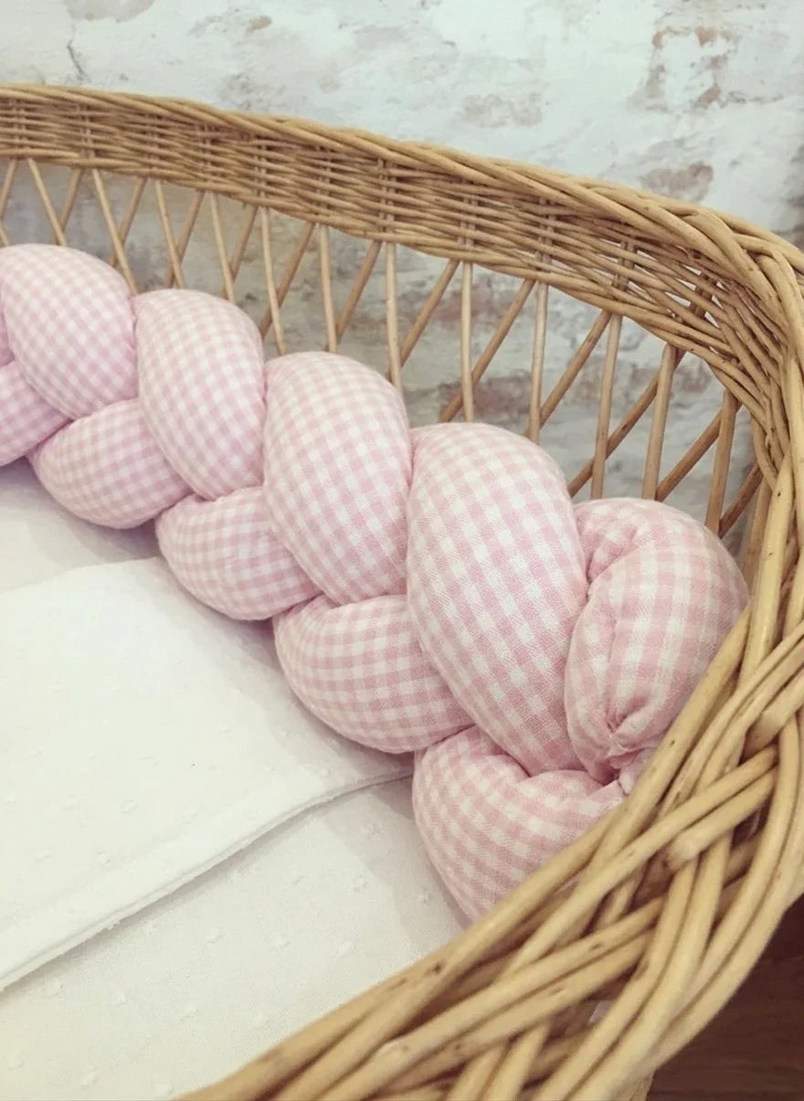Trenza Nido Protectora para cuna y cama  CUADROS VICHY