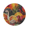 Tropical Birds and Citrus Round Rug