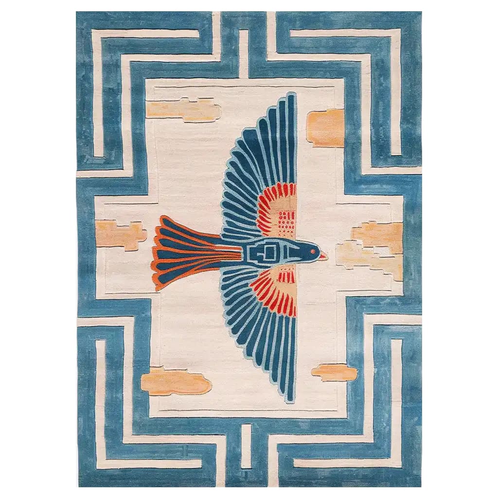 Tropical Phoenix Threshold Hand Tufted Wool Rug