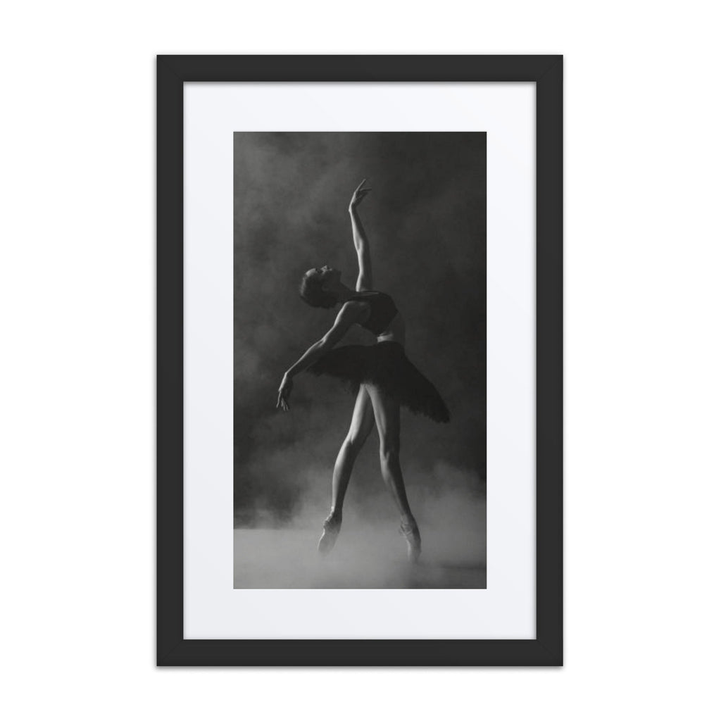 Tutu Noir | Dance-Art Framed Poster #65 (23.5" H x 17.5" W)