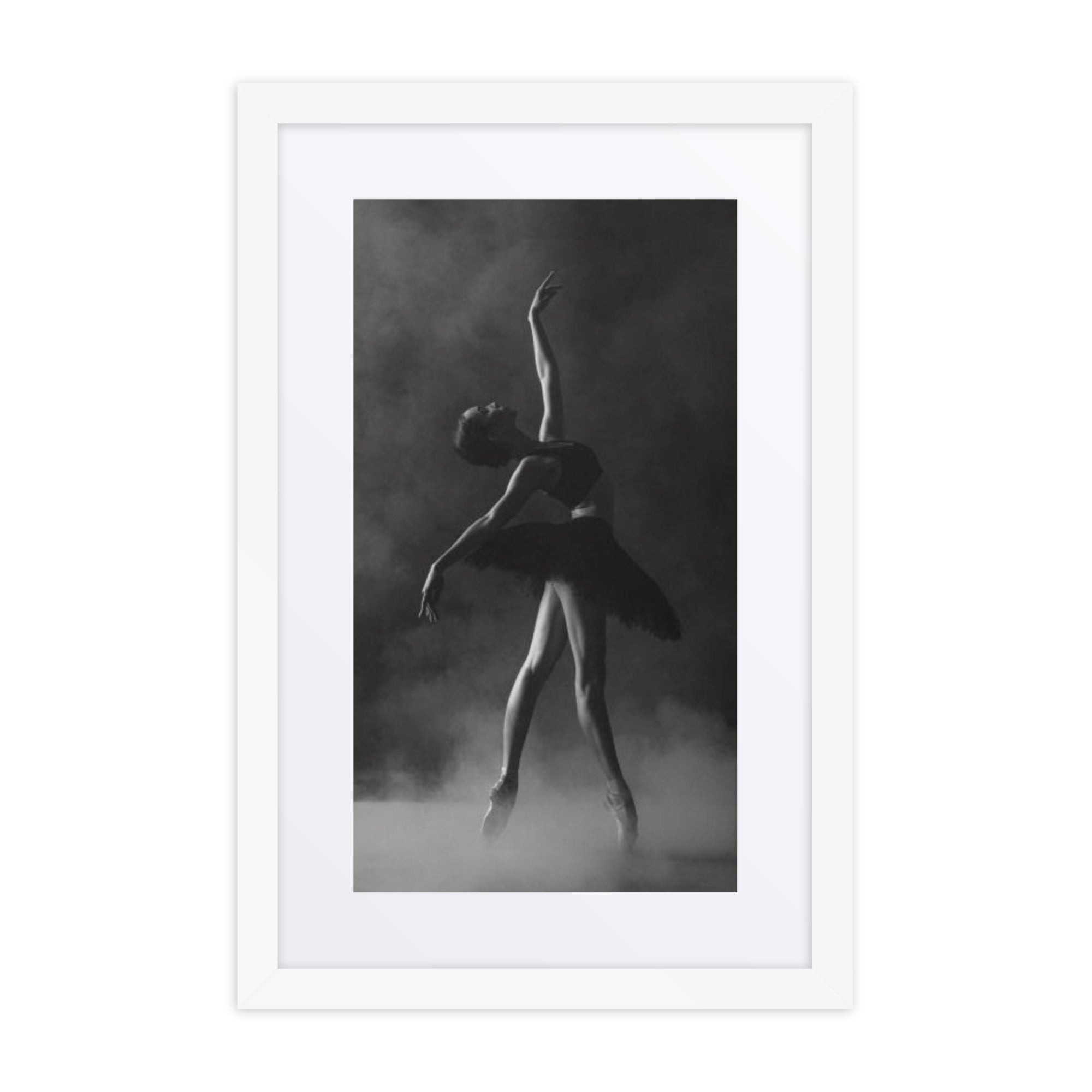 Tutu Noir | Dance-Art Framed Poster #65 (23.5" H x 17.5" W)