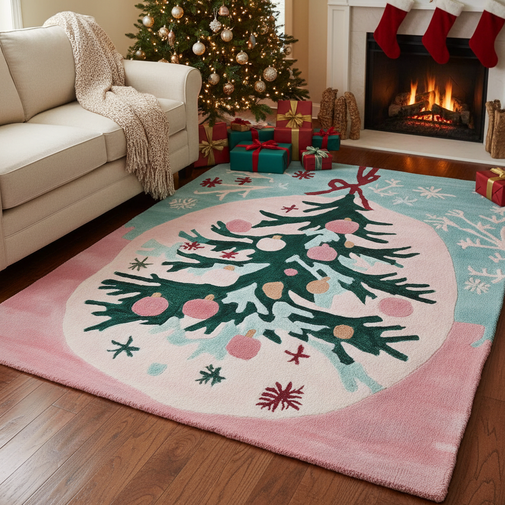 Twinkle Tree Glow Hand Tufted Rug