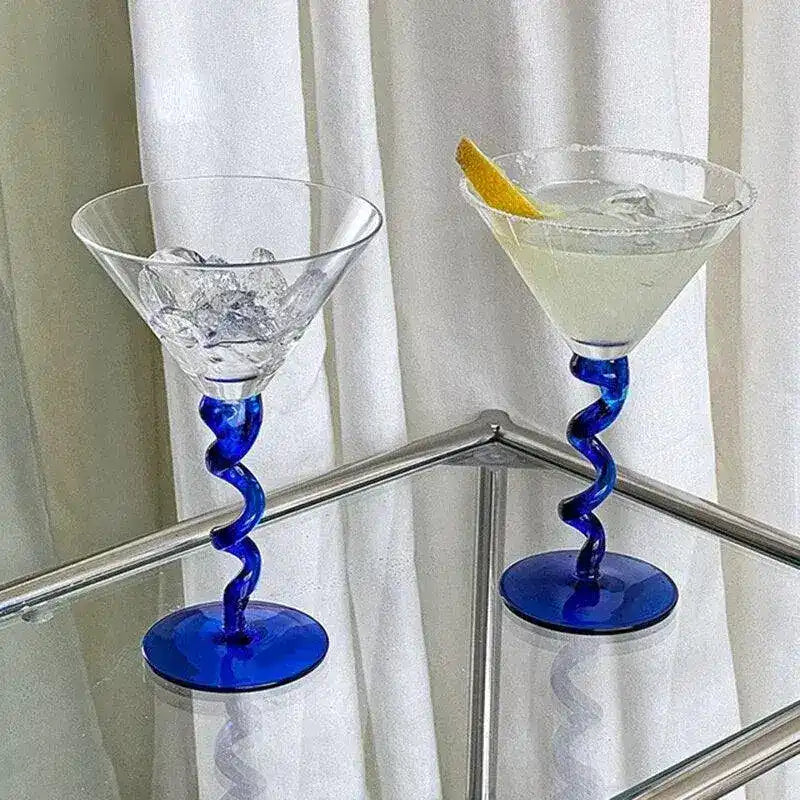 Twisted Martini Goblet Glass
