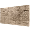 3D Faux Stone Wall Panels 8-Pack for Interior & Exterior Accent Walls – 4' x 2', Water-Resistant, 1" Thick, Beige