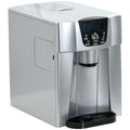 Ice Maker Machine and Water Dispenser with 3L Tank, No Plumbing Required, Silver