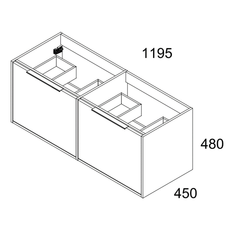 BATHME ONE Conjunto Mueble de Baño Completo 120 cm Negro