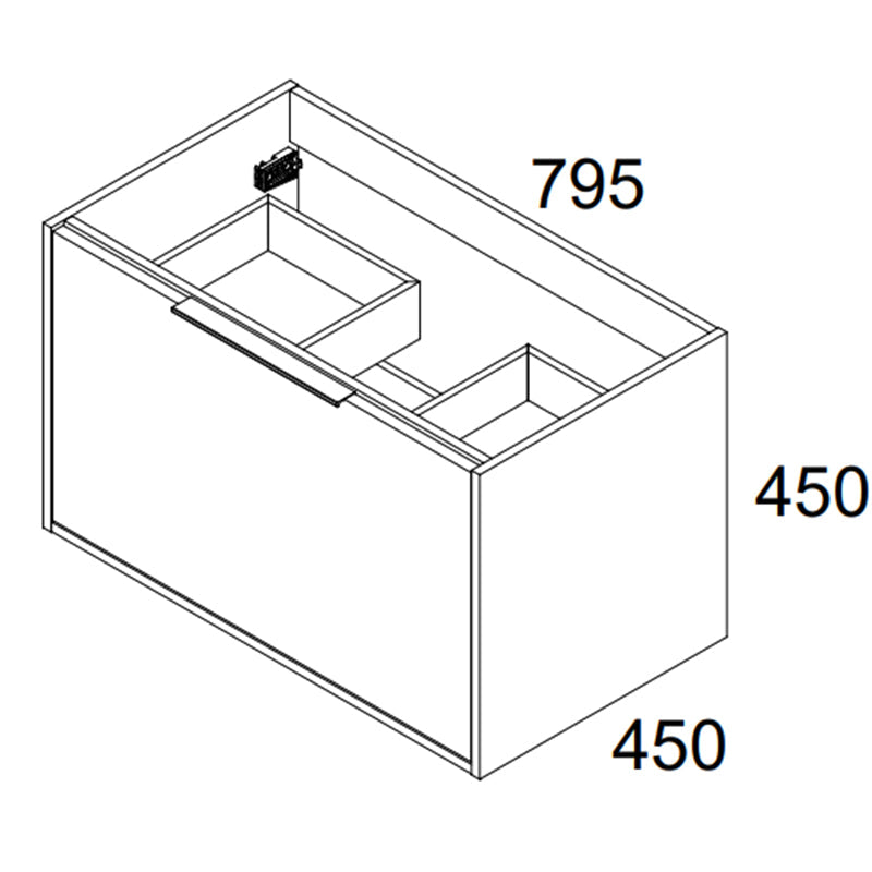 BATHME ONE Mueble de Baño con Lavabo 80 cm Blanco