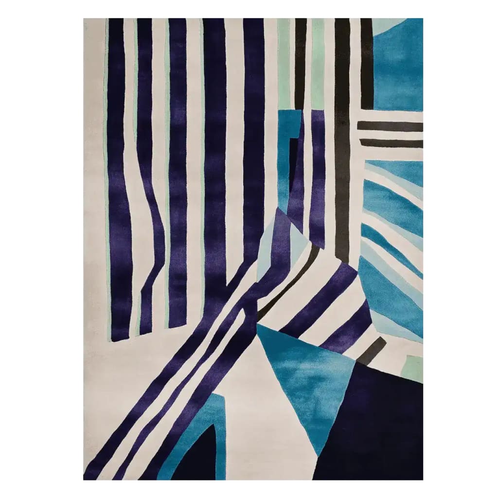 Urban Stripe Collision Hand Tufted Rug