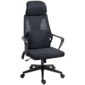 Office Desk Chair,  High Back Mesh Computer Chair with Massage Support & Rocking, Black