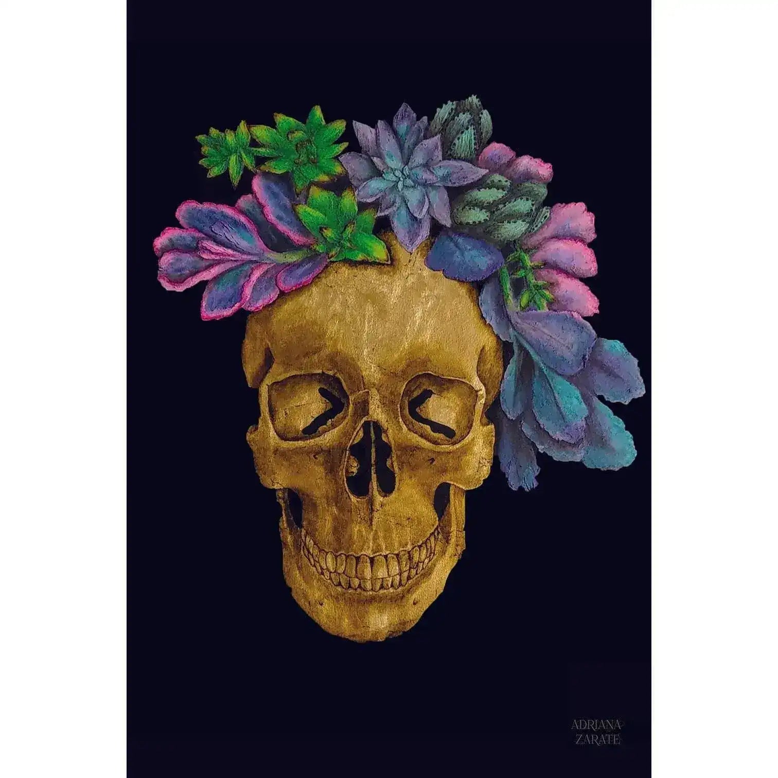 Vanitas 3 Colorful Floral Decorated Skull Wall Art