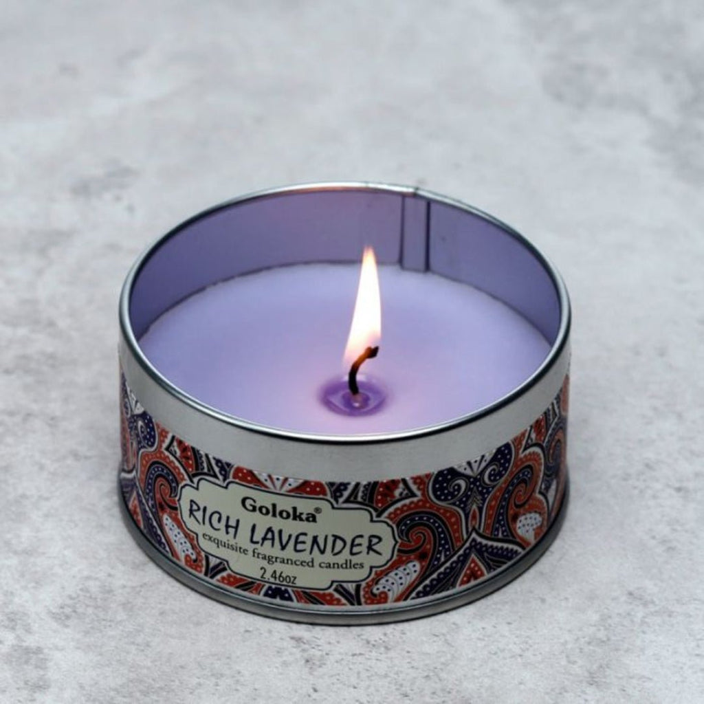 Vela de Cera en Lata Goloka Lavanda