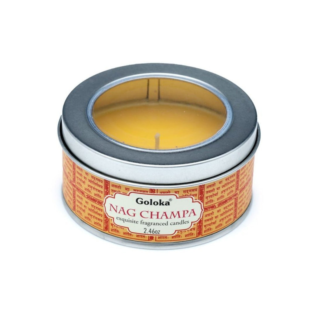 Vela de Cera en Lata Goloka Nag Champa