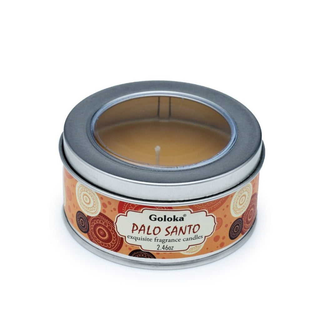Vela de Cera en Lata Goloka Palo Santo