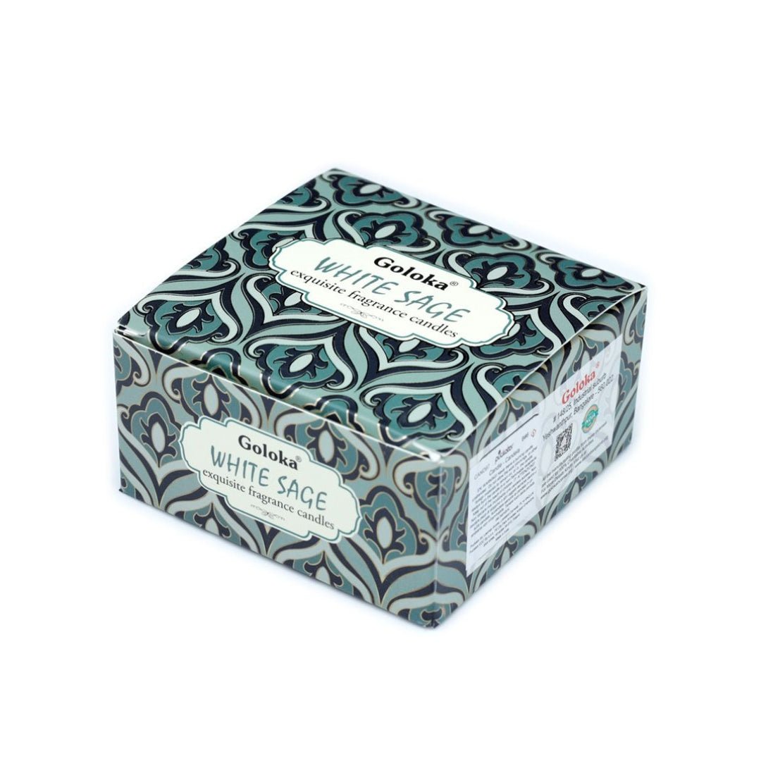 Vela de Cera en Lata Goloka Salvia Blanca
