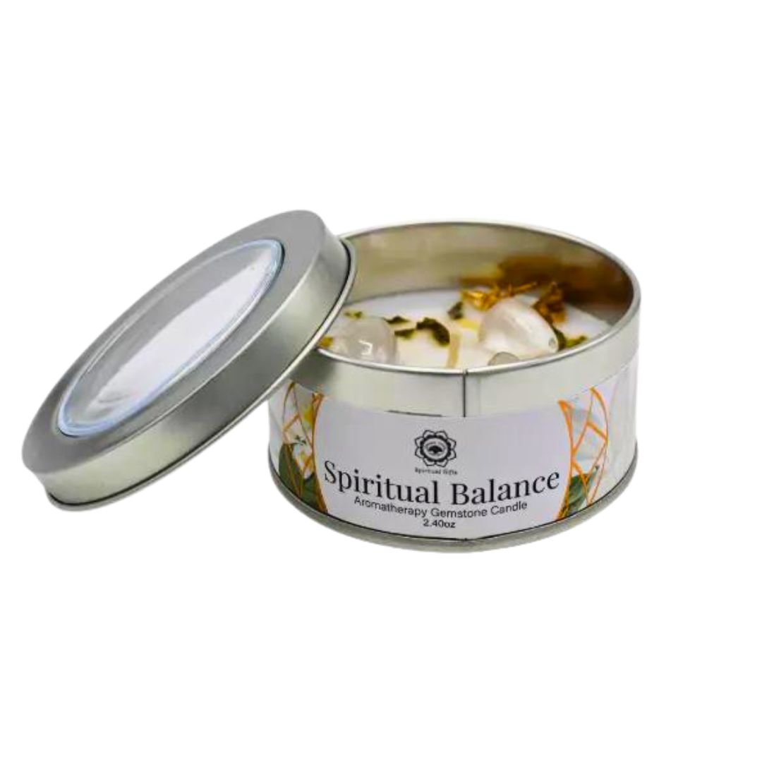 Vela 'Green Tree' - Balance Espiritual & Cuarzo Blanco