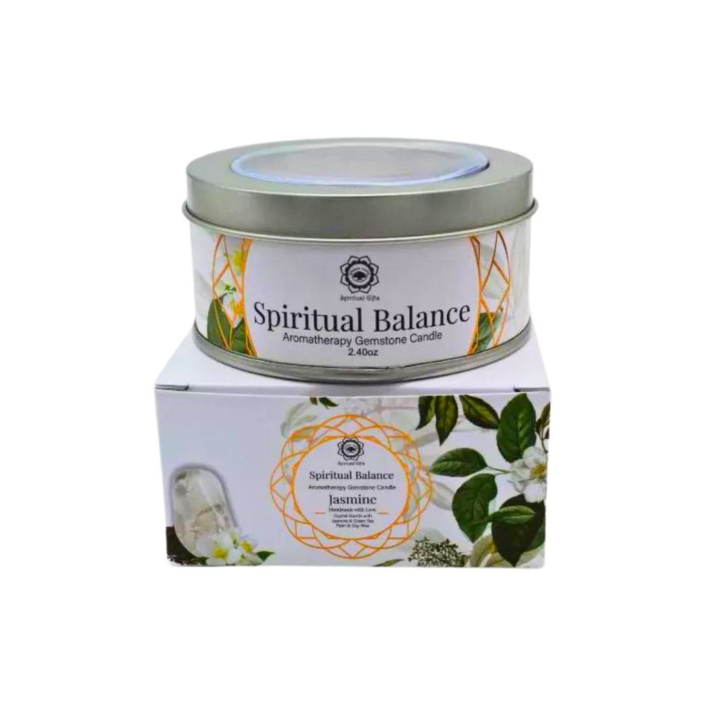 Vela 'Green Tree' - Balance Espiritual & Cuarzo Blanco