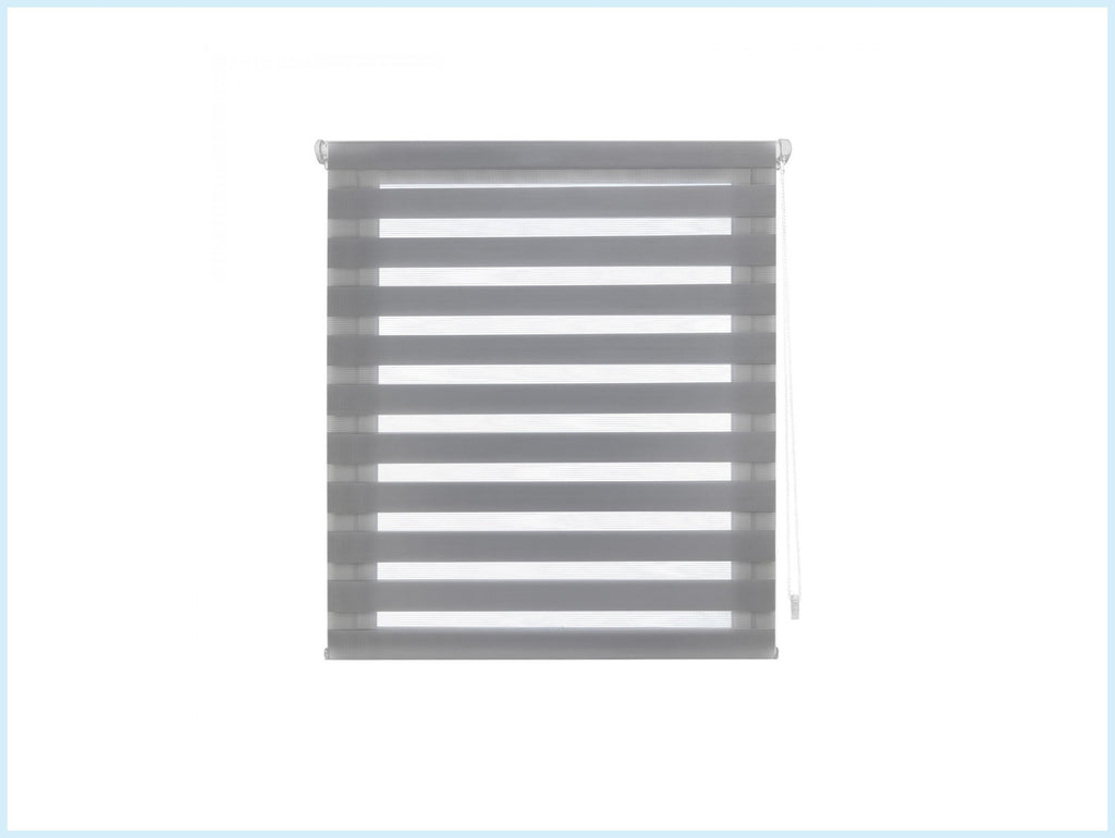 Estor Enrollable 107X180 GRIS Noche y Día EASY FIX