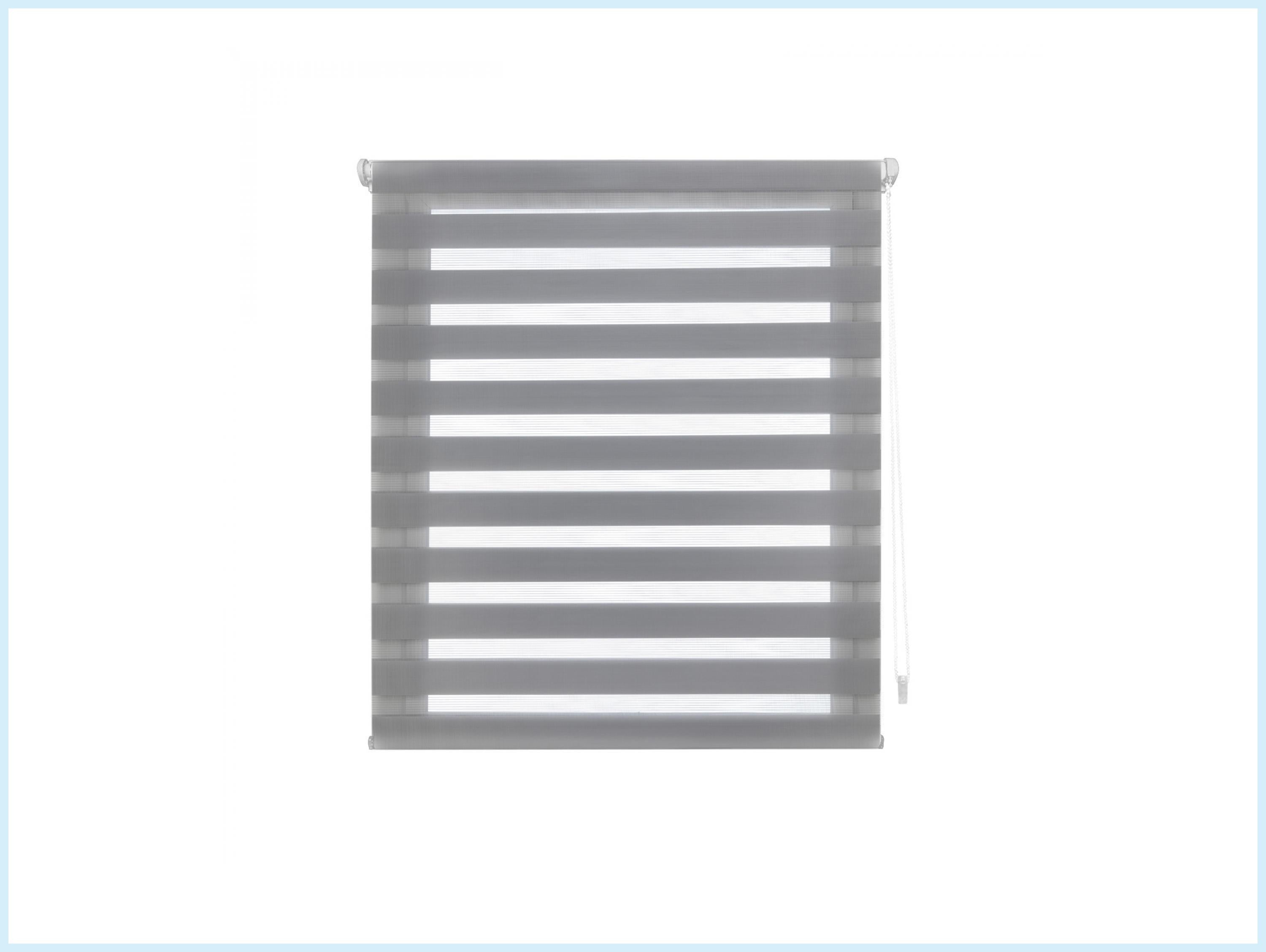 Estor Enrollable 107X180 GRIS Noche y Día EASY FIX