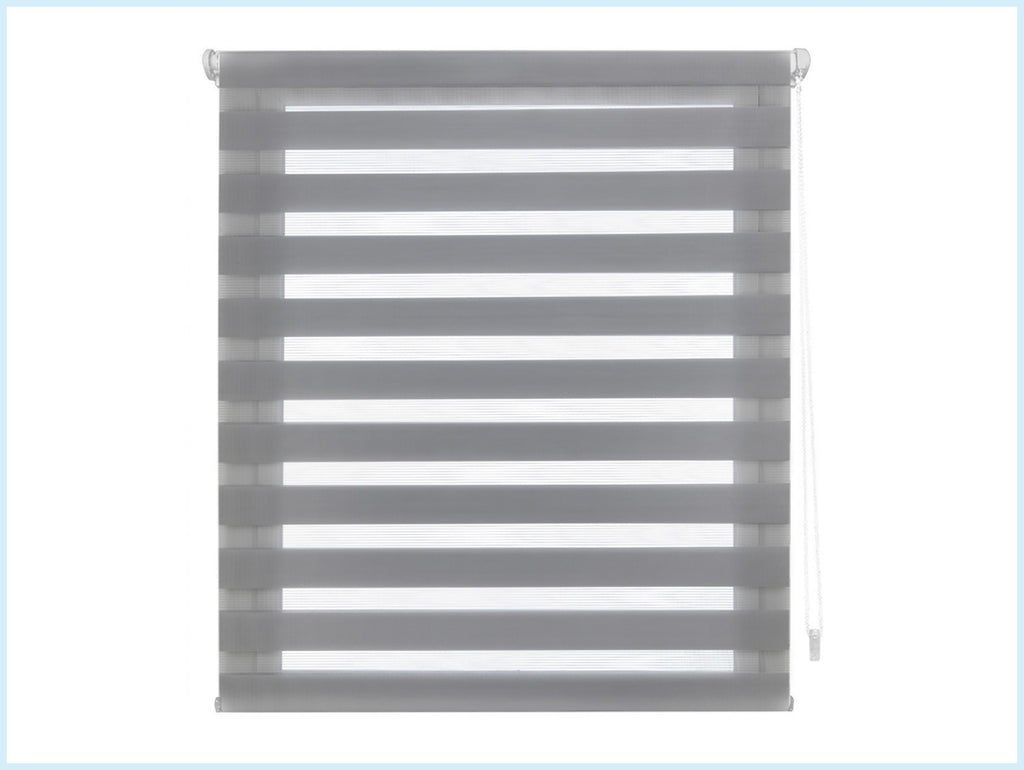 Estor Enrollable 130X180 GRIS Noche y Día EASY FIX