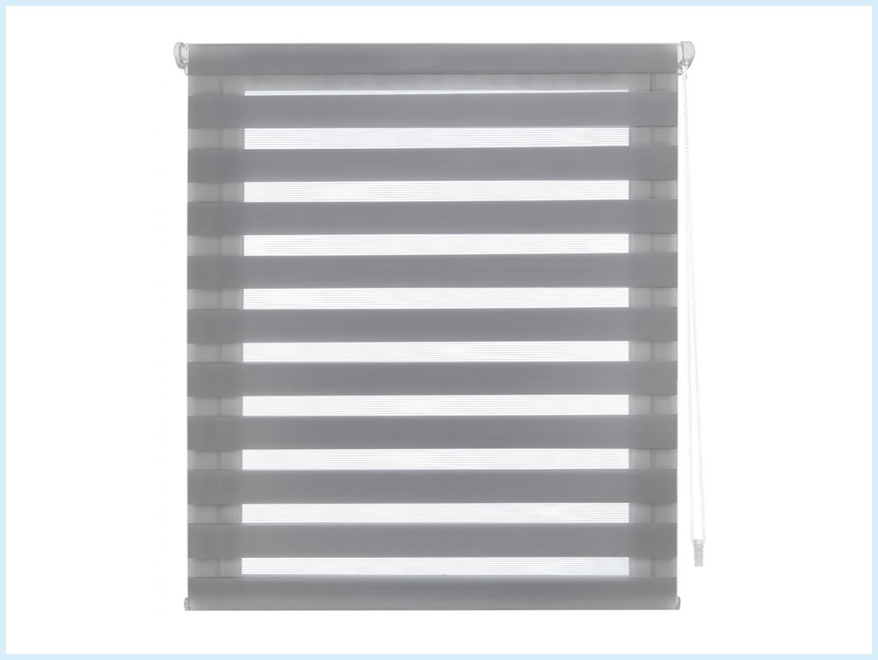 Estor Enrollable 130X180 GRIS Noche y Día EASY FIX