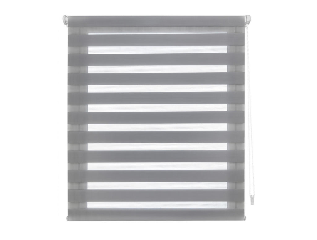 Estor Enrollable 130X180 GRIS Noche y Día EASY FIX