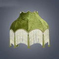 Velvet Green Frindge Lamp Shade