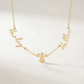 Double Name with Angel Necklace