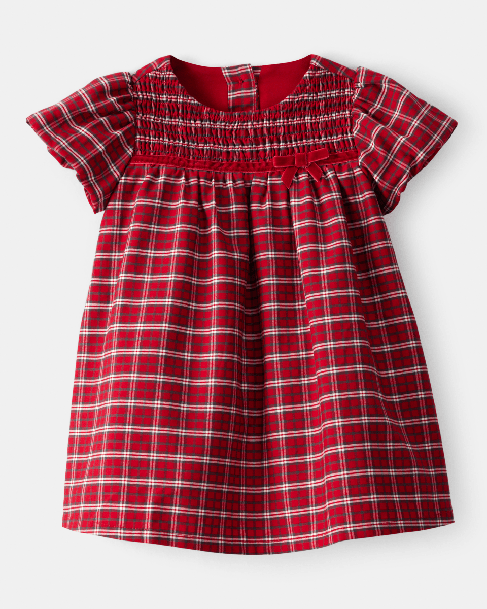 Vestido a cuadros rojos con braguita