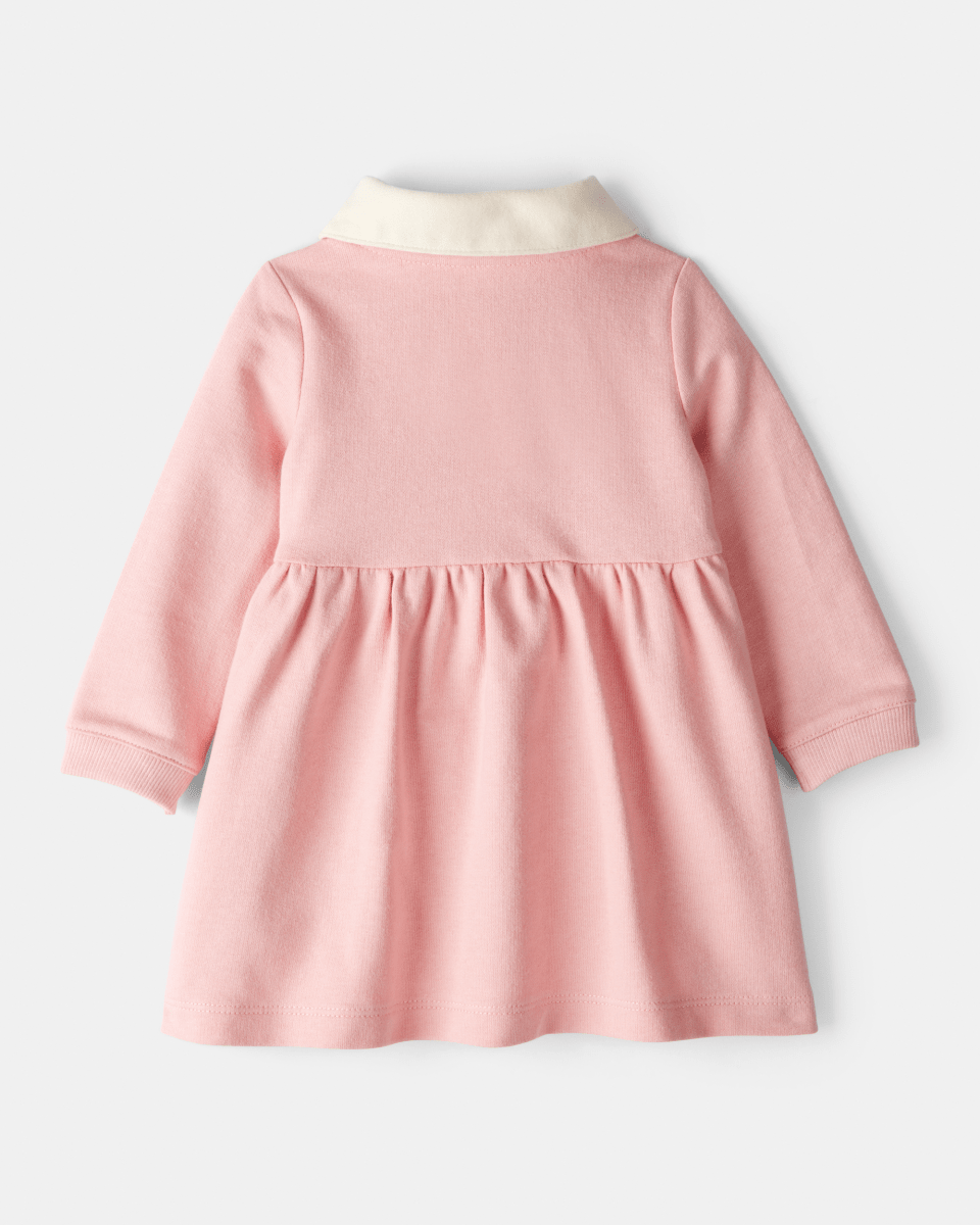 Vestido algodón con diseño rosa