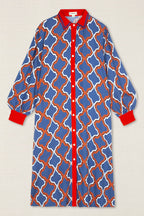 VESTIDO CAMISERO GEOMETRIAS AZUL