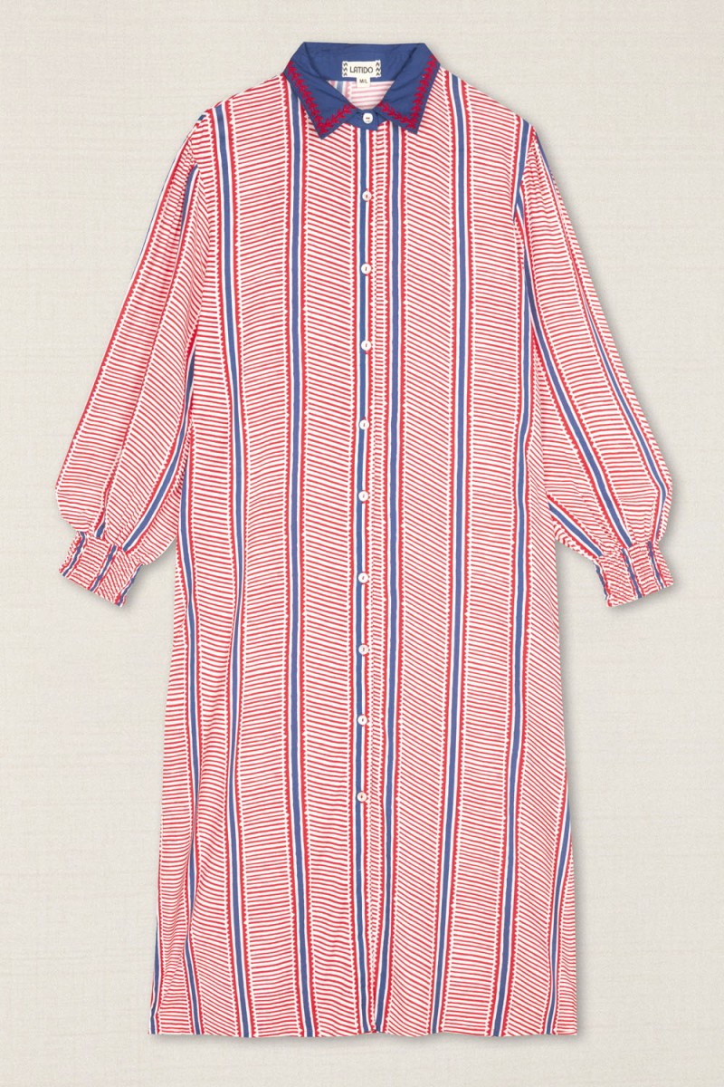 VESTIDO CAMISERO RAYADO
