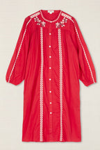 VESTIDO KURTA BORDADO FLOR