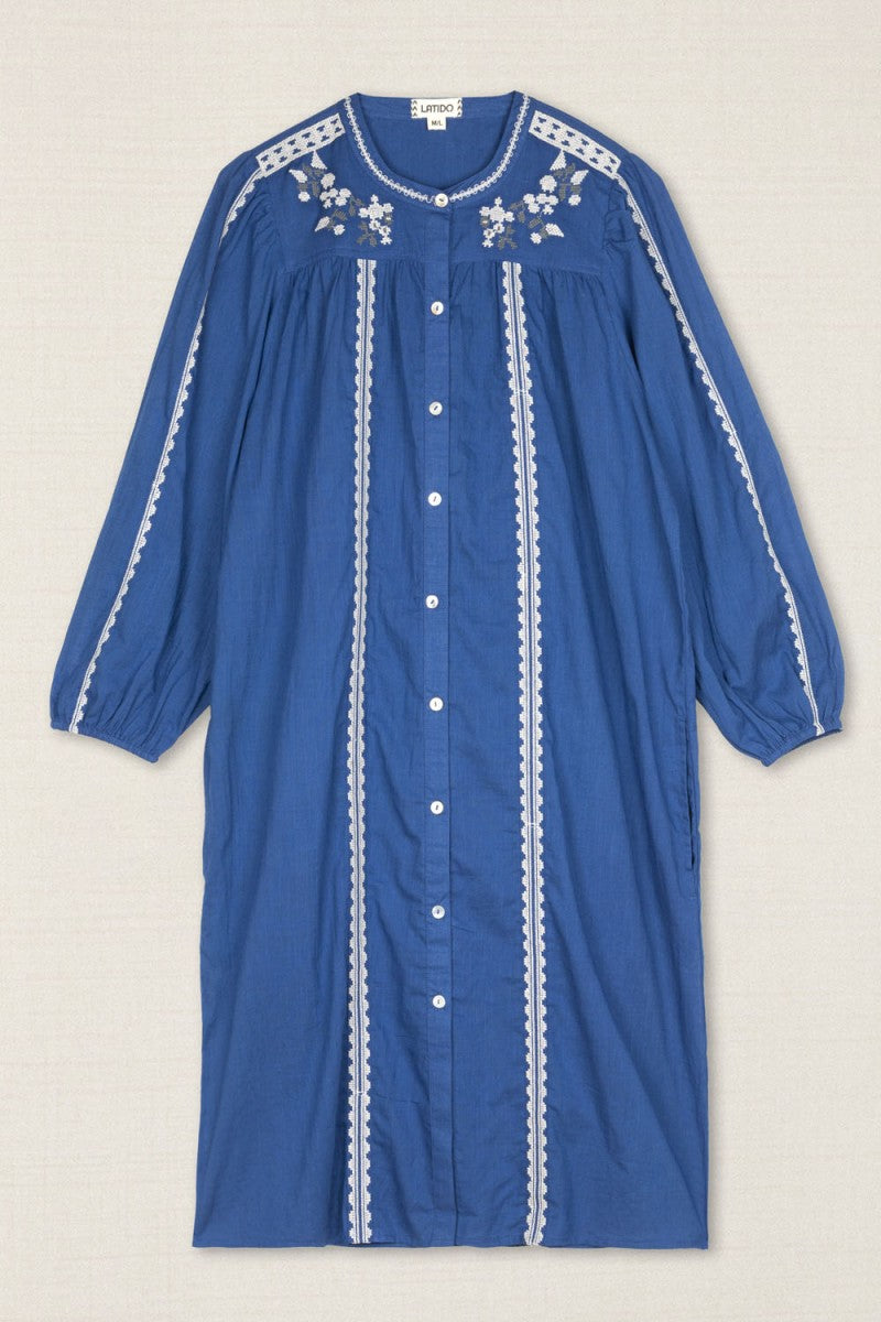 VESTIDO KURTA BORDADO FLOR