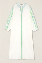 VESTIDO KURTA BORDADO HOJAS