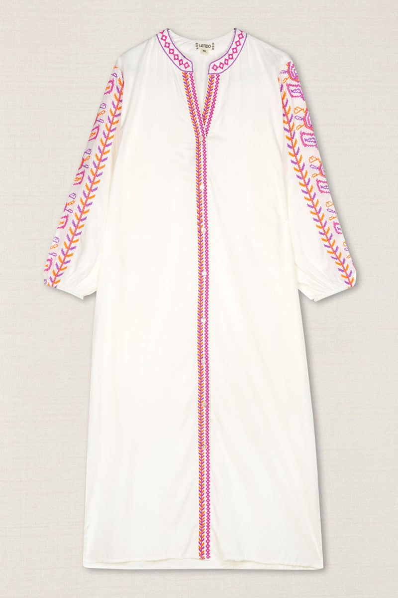 VESTIDO KURTA BORDADO HOJAS