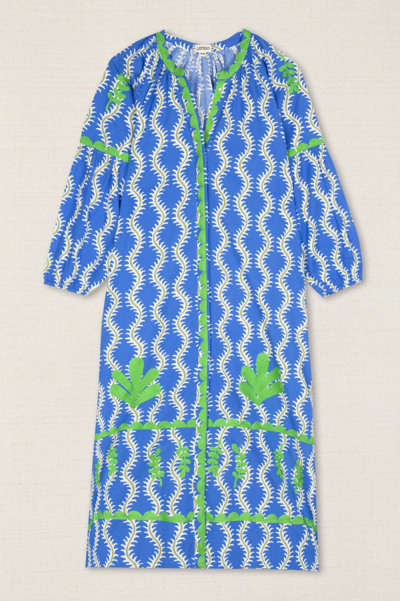 VESTIDO KURTA ONDAS BORDADA