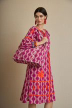 VESTIDO KURTA ONDAS BORDADA